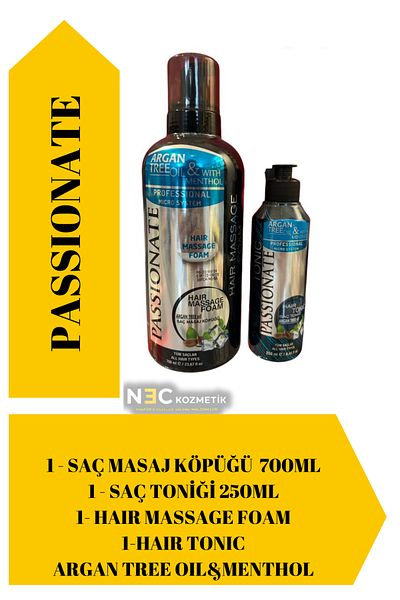 Passionate Hair Tonic and Hair Massage Foam Set of 2