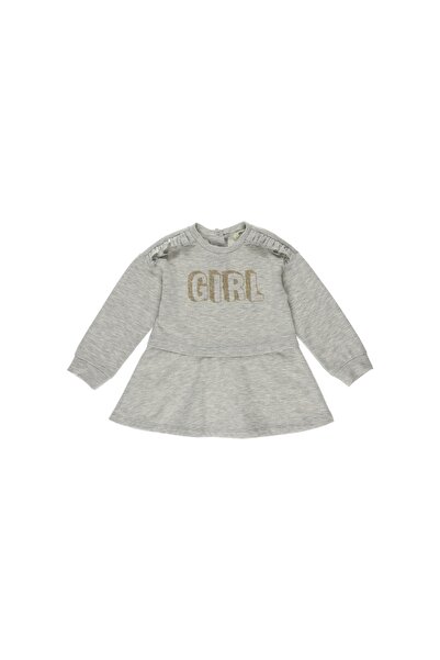 Panço Kız Lila Yuvarlak Yaka Elbise