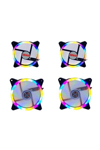 Unichrome 4 قطع 120 ملم قوس قزح RGB حافظة مروحة ملونة بألوان قوس قزح