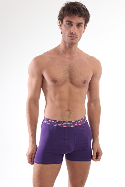 Saint Sail Pamuklu Likralı Esnek Kumaşlı Baskılı Renkli Desenli 3'lü Set Erkek Boxer