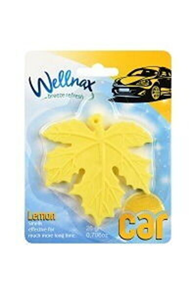Wellnax breeze refresh Yaprak Desenli Araç Ferahlatıcı Limon Ferahlığı Kokusu X1
