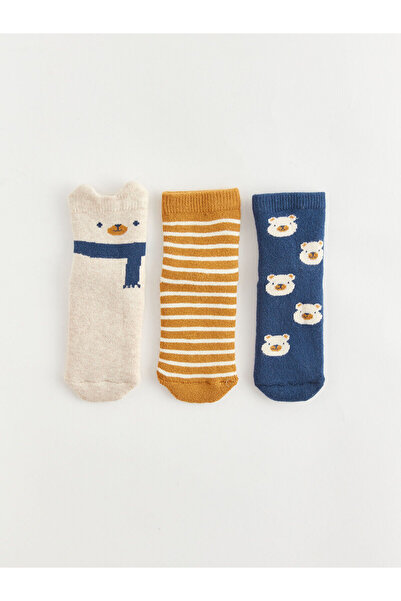LC Waikiki LCW baby Patterned Baby Boy Socks 3-Piece