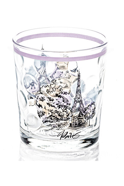 Marsilyan Soft Drink Glass Paris Patterned 1 Piece Royaleks-SGM08603