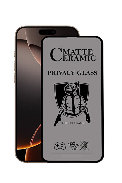 KZY İletişim Apple iPhone 16 Pro Max Tam Kaplayan Mat Seramik Nano Esnek Haya...