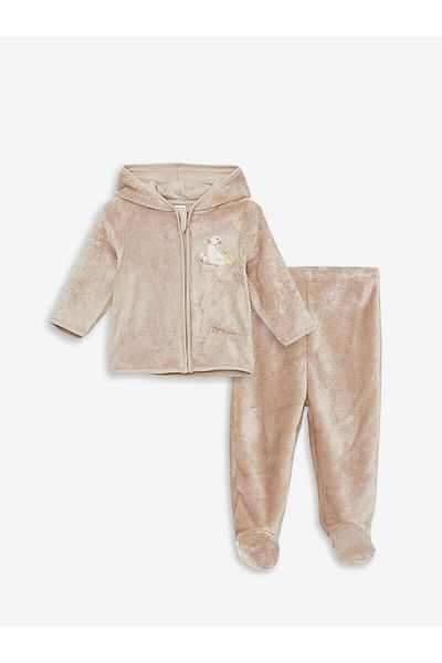 LC Waikiki Lw - Hooded Plush Baby Girl Set of 2
