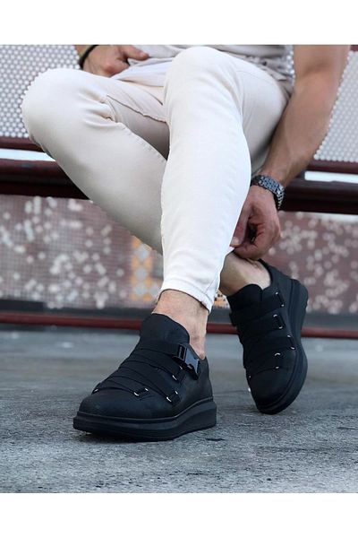 kapsulavm Charcoal Men's High Sole Shoes