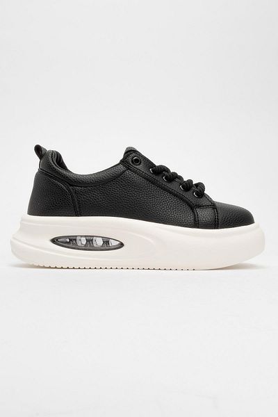 Ccway Lace-up Women's Sneakers - Black White