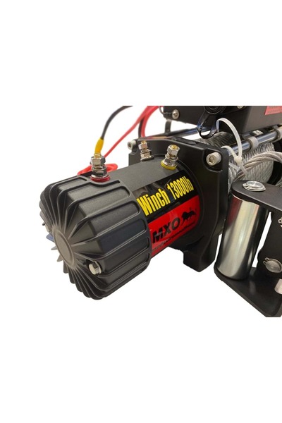 MXO Vinç 13000lb Çelik Halatlı U.k 12v Kollu Tambur