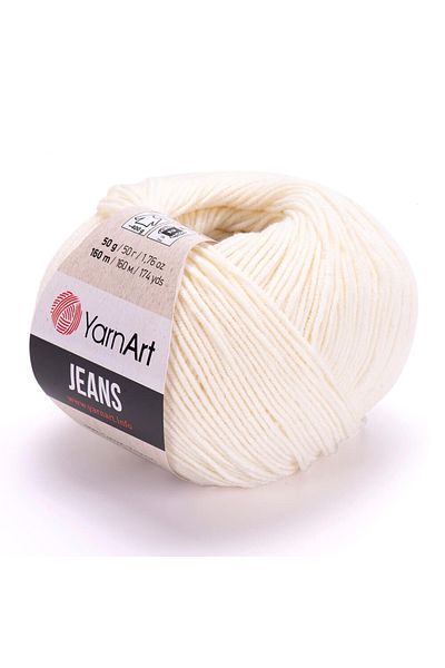 Yarnart Yarn Art Jeans Amigurumi Πλεκτό νήμα 03 Off White Χρώμα Ζακέτα Πλεκτό νήμα Baby Floss Punch Floss 3 Συσκευασία
