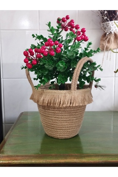 bayram taşcıoğlu home desing Wicker Basket Flower Pot
