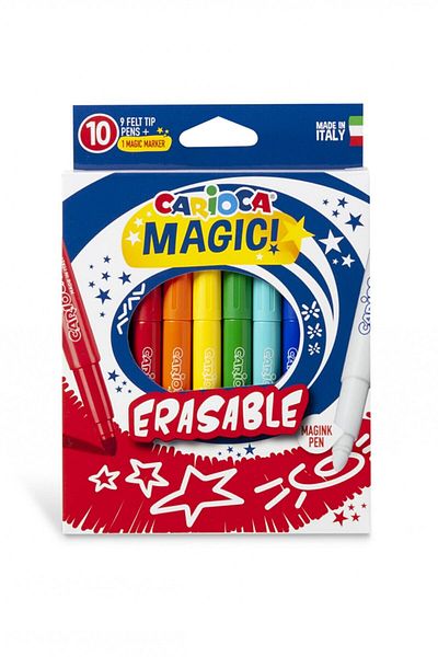 CARIOCA 10-Color Magic Felt Erasable Pen Set