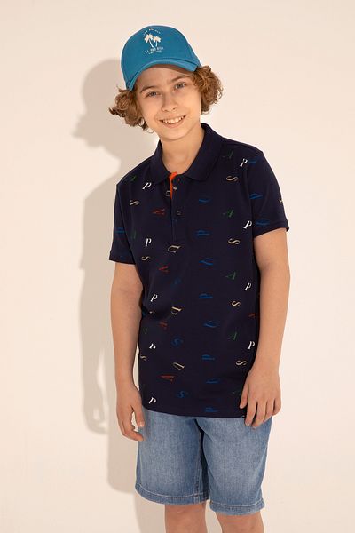 U.S. Polo Assn. Μπλουζάκι για αγόρι Navy Blue Polo Neck 50284909 -VR033