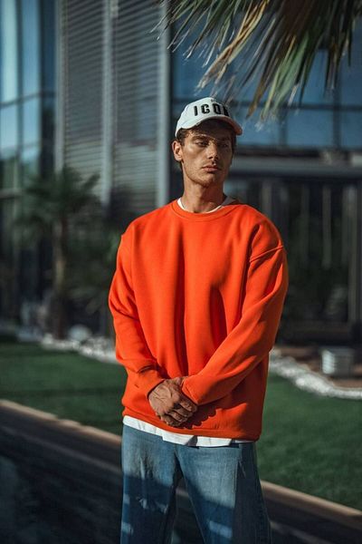 İLKCET MODA Βαμβακερό φούτερ Unisex Oversize