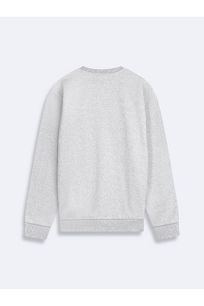 Ltb Crew Neck Long Sleeve Gray Sweatshirt