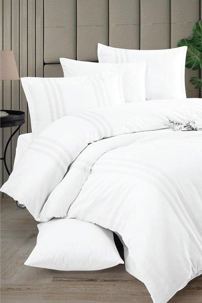 nuit dose Melkor Double Ranforce Duvet Cover Set V1 White