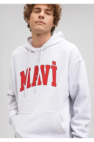 Mavi Γκρι φούτερ με κουκούλα με λογότυπο 067149 - 443417