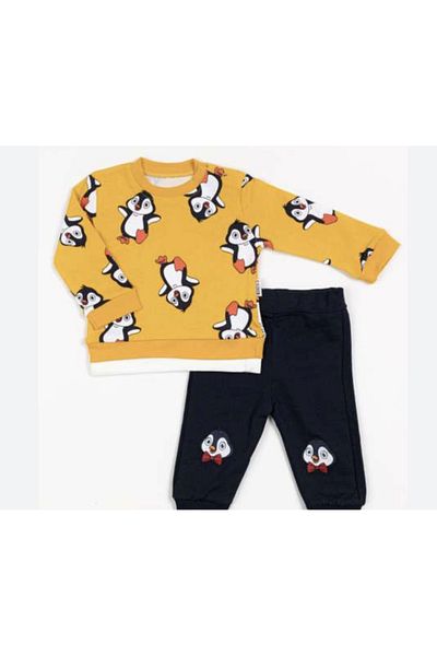 Necix's Spread Penguin Printed Figured Double Set