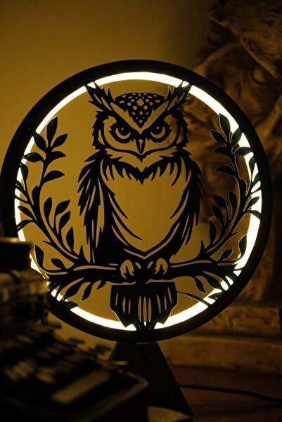 artolie Baykuş Silüet Lamba, Gece Lambası, Masa Lambası, Led