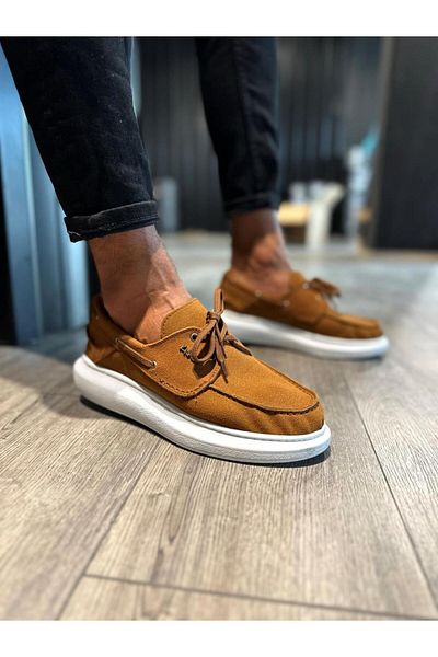 kapsulavm High Sole Seasonal Suede Shoes Tan