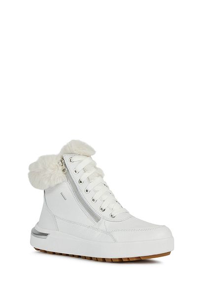 Geox Women's White Dalyla Abx Laced Leather Boots D26Qsa00046C1000