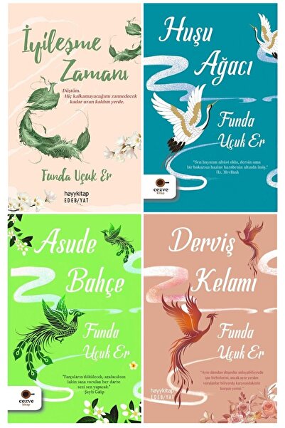 Cezve Kitap Funda Uçuk Er 4 Kitap Set / İyileşme Zamanı - Huşu Ağacı - Asude ...