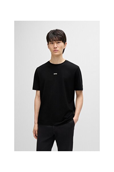 BOSS Pamuklu Relaxed Fit Bisiklet Yaka T Shirt Erkek T SHİRT 50473278 001