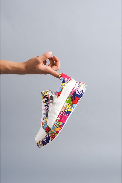 BOA Kb02 Crocodile White Red Pantofi bărbați