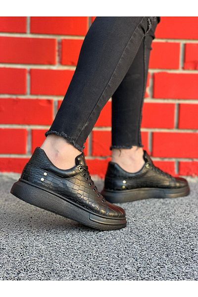 BOA KB047 Charcoal Crocodile Casual Men's Shoes