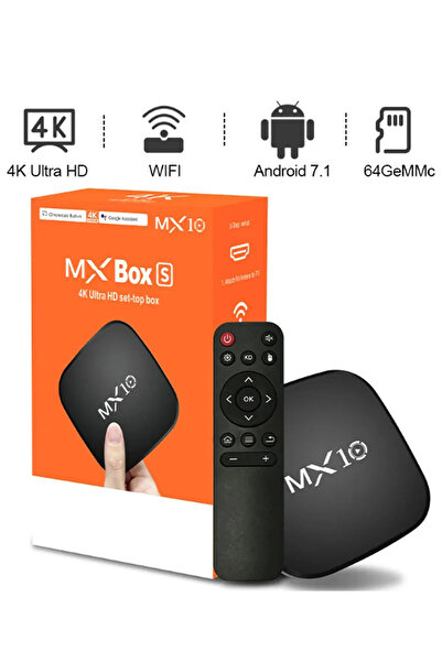 MAGBOX MX10 4K Android TV Box Medya Oynatıcı Android 7.1 Tv Box Tv Stick Medya Oynatıcı Smart Tv Wifi