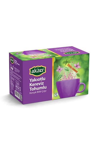 Akzer Natural Tea with Fuel and Celery Seeds, 25 Filtered Bags