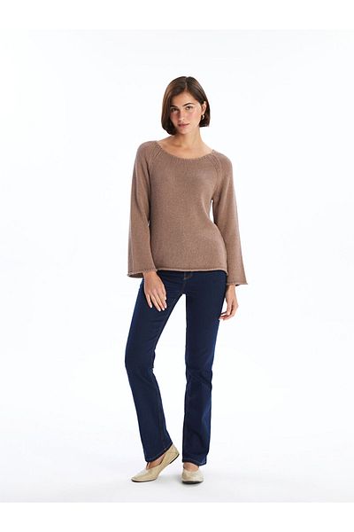 LC Waikiki Damen-Strickpullover – Rundhalsausschnitt
