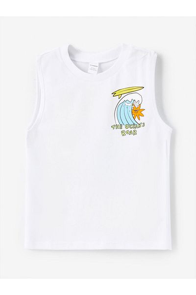 LC Waikiki Crew Neck Printed Baby Boy Swimming Suit