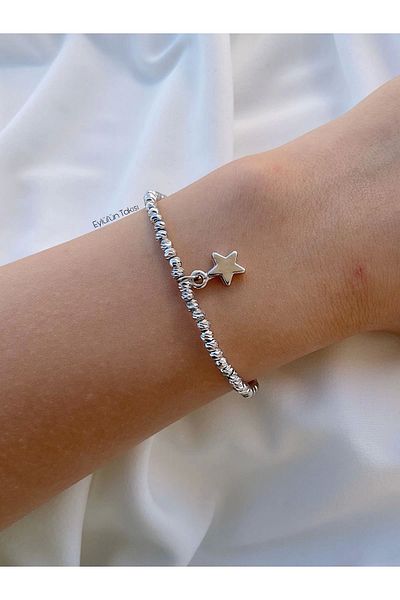 Eylülün Takısı Silver Color Women's Dorica Bracelet with Star Figure
