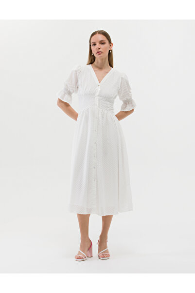 Pierre Cardin Ecru Regular Fit Woven Dress 50262635 -Vr019