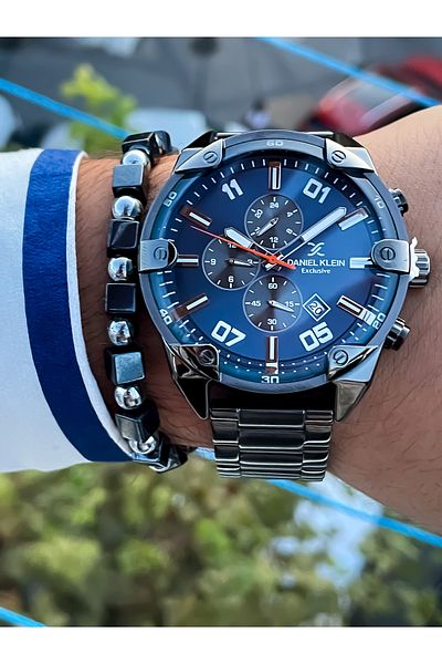 Daniel Klein New Season Men's Steel Watch - Bracelet with Multifunctional Calendar and Gift