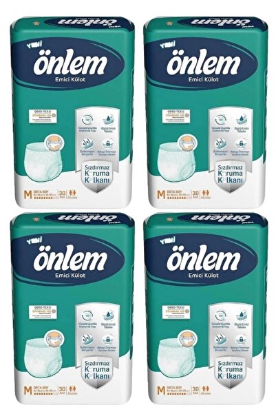 ÖNLEM Yetişkin Emici Külot Hasta Bezi Eko Orta Boy M Beden 30 Lu x 4 Adet