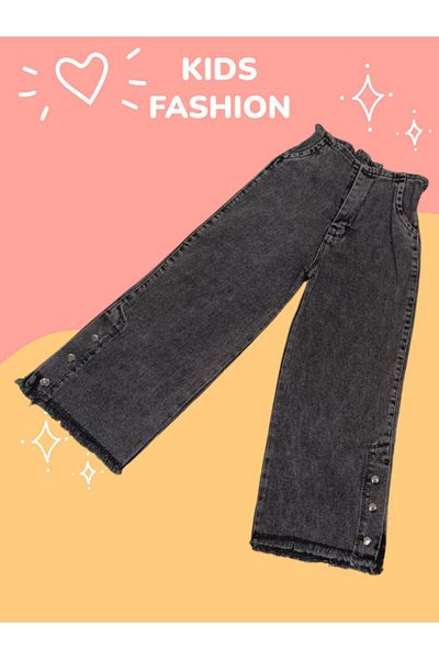 DENİZLİFE Wide Leg Waisted Elastic Girl's Pants