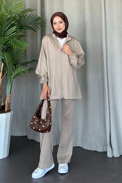 Hazamoda طقم سكوبا بيج - تفاصيل حجر نيبا