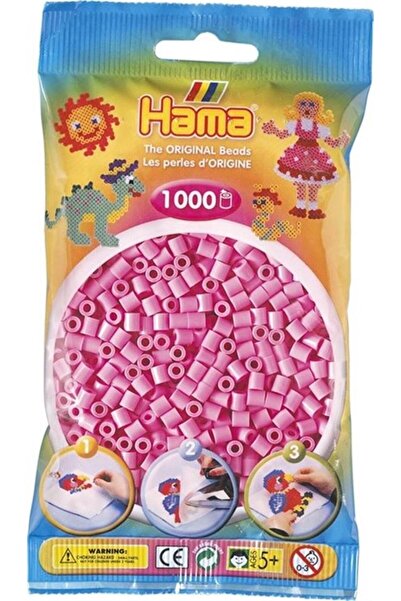 Hama Pastel Pink Midi Beads - 1,000 Pieces