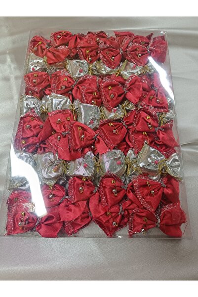 BİRCAN KINA kına söz nişan dagıtmalık paketli kırmızı gümüş  80 adet kına sün...