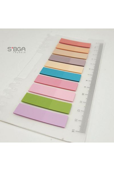 sibga tasarım Transparent Colored Postit Post-it Post ItBookmark Bookmark Postit Sticker Note Paper 200 Sheets