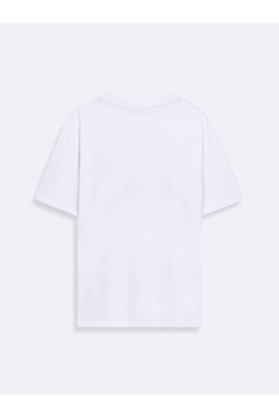 Ltb Slogan Crew Neck κοντομάνικο Relaxed Fit Λευκό μπλουζάκι