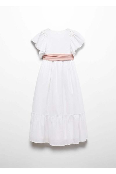 MANGO Kids Βαμβακερό φόρεμα Bambula