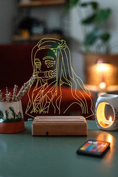Modiwa Design Demonn Slayer Nezuko Kamadoo Anime Tasarımlı Işık
