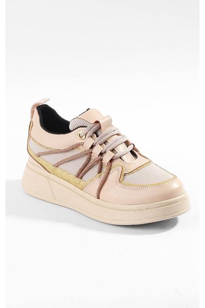PARİS Pantofi sport de damă cu dungi bej