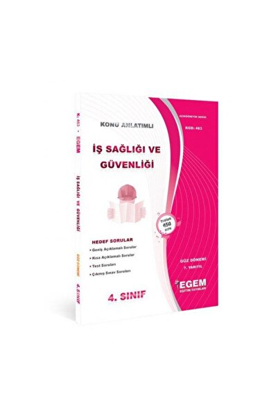 Egem Eğitim Yayınları AÖF 4. Sınıf İş Sağlığı ve Güvenliği Güz Dönemi 7. Yarı...