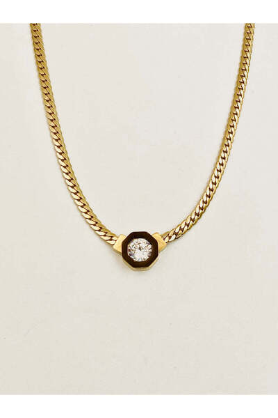 Zehra Aksesuar نموذج العلامة التجارية سلسلة Serenay قلادة من الفولاذ المطلي ب...