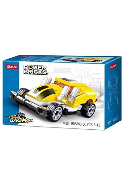 Sluban Power Brıcks سيارة رياضية برتقالية 16148
