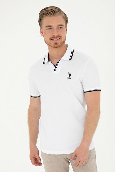 U.S. Polo Assn. Ανδρικό λευκό μπλουζάκι - 50285158 -VR013 Μοντέλο