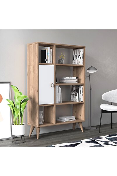 Ruum Store By Doğtaş Soho Geniş Kitaplık Kapaklı Meşe Opak Beyaz